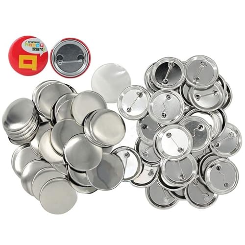 Teile für Abzeichenknöpfe, 100 Set/Pack 32 mm Acryl-Design-Knopf-Abzeichen, klar, Knopf-Pin, DIY-Pin, Knopf, Zubehör, Kleidung/Handtasche, Dekor, Schule, Handwerk, Abzeichen, Teile für Knopfherstellun von VCHICS