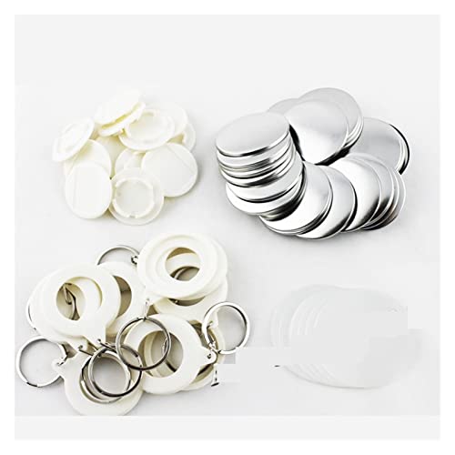 Teile für Abzeichenknöpfe, 100 Sets 2-1/4" 58mm Schlüsselbund Abzeichen Anstecknadel rund DIY Knopf Abzeichen Acryl Knopf for Bastelarbeiten und Papierhandwerk for Kinder und mehr für Knopfherstellung von VCHICS