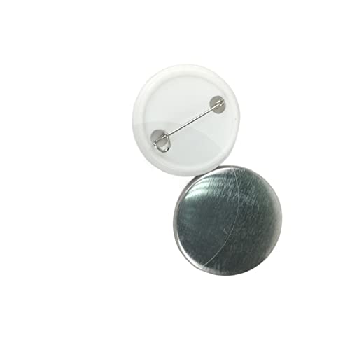 Teile für Abzeichenknöpfe, 200 satz Kunststoff blanko Abzeichen Pin Knopf Teile Zubehör for Kleidung Abzeichen Knopf DIY Handwerk Materialien 25MM für Knopfherstellungsmaschine von VCHICS