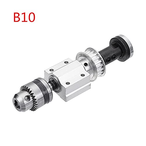 VCHICS CNC-Spindelmotor-Kit, Nicht markierter Holzbearbeitungsschleifspindel-Trimmgürtel, J-BIS / B10 / B12 / B16 Bohrfutter-Set-Drehmaschinen-Zubehör für DIY-Gravur, CNC-Gravur, CNC-Bohren(2) von VCHICS