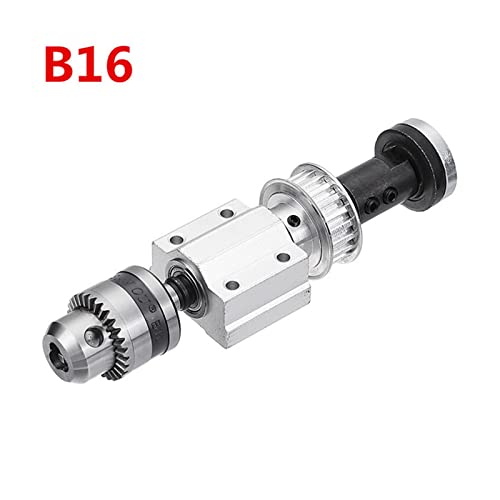 VCHICS CNC-Spindelmotor-Kit, Nicht markierter Holzbearbeitungsschleifspindel-Trimmgürtel, J-BIS / B10 / B12 / B16 Bohrfutter-Set-Drehmaschinen-Zubehör für DIY-Gravur, CNC-Gravur, CNC-Bohren(4) von VCHICS