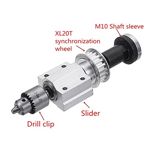 VCHICS CNC-Spindelmotor-Kit, Nicht markierter Holzbearbeitungsschleifspindel-Trimmgürtel, J-BIS / B10 / B12 / B16 Bohrfutter-Set-Drehmaschinen-Zubehör für DIY-Gravur, CNC-Gravur, CNC-Bohren(5) von VCHICS