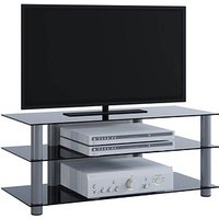 VCM my media TV-Rack Zumbo silber, schwarzglas von VCM my media