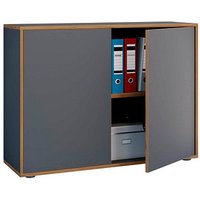 VCM my office Aktenschrank Salia, 920723 anthrazit, honig-eiche 1 Fachboden 100,0 x 32,0 x 74,0 cm von VCM my office