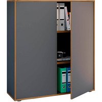 VCM my office Aktenschrank Salia, 920790 anthrazit, honig-eiche 2 Fachböden 100,0 x 32,0 x 109,7 cm von VCM my office