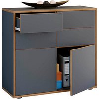 VCM my office Aktenschrank Salia, 920814 anthrazit, honig-eiche 100,0 x 32,0 x 74,0 cm von VCM my office