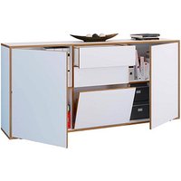 VCM my office Aktenschrank Salia, 920817 weiß, honig-eiche 160,0 x 32,0 x 74,0 cm von VCM my office