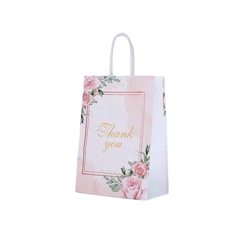 Klein PapiertüTen Mit Henkel 4 Stück Geschenktüten in Roségold for Team Braut, Team Braut Beutel, Papiertüten, Verpackung in Roségold, Hochzeit, Team Braut, Party-Dekoration, Zubehör FüR Hochzeitsfeie von VCSZYAFX