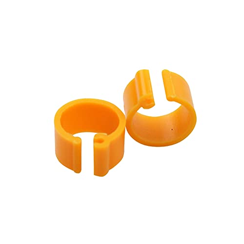 Hühnerbein Ringe， 100 Pcs Geflügel Fuß Ring Huhn Geflügel Vögel Dove Signage Fuß Rund Ring(Orange) von VDCVADKYE