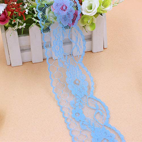 Spitzenborte,Spitzenband 10 Yards/lot 55mm Breite Polyester Bestickte Net Lace Ribbon Trim DIY Handgemachte Handwerk Hochzeit Party Dekoration(Dark Blue) von VDCVADKYE