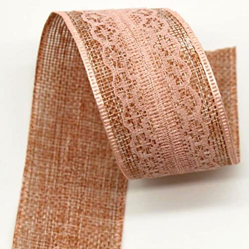 Spitzenborte,Spitzenband 40 mm Netz-Spitzenbesatz, Spitzenband in verschiedenen Farben, einseitige Spitze for Heimwerkerarbeiten, Geschenkverpackungen, Blumenstrauß-Dekoration.(Brown,10 Yards) von VDCVADKYE