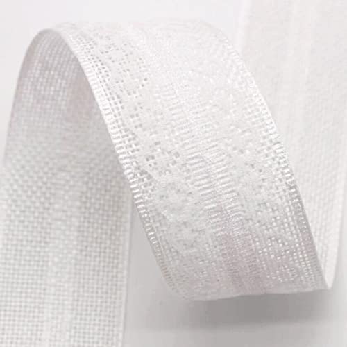 Spitzenborte,Spitzenband 40 mm Netz-Spitzenbesatz, Spitzenband in verschiedenen Farben, einseitige Spitze for Heimwerkerarbeiten, Geschenkverpackungen, Blumenstrauß-Dekoration.(White,10 Yards) von VDCVADKYE