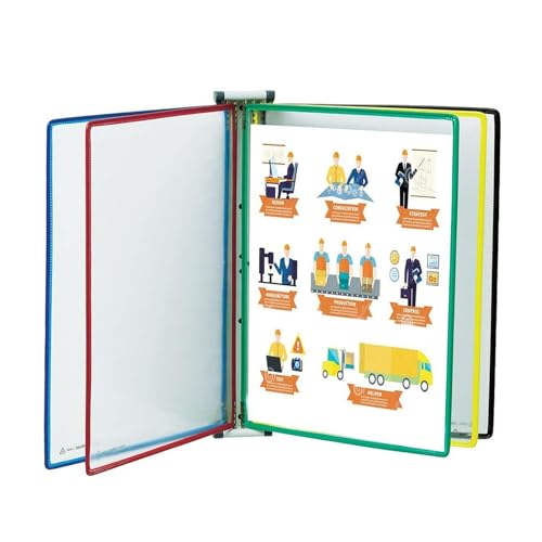 VDLLQYN, 10 Display-Taschen, A4-Poster-Flip-Book-Display-Regal, Desktop-Flip-Display-Ordner, for die Aufbewahrung von A4-Dokumenten im Büro/Lager00,Aktenordner von VDLLQYN