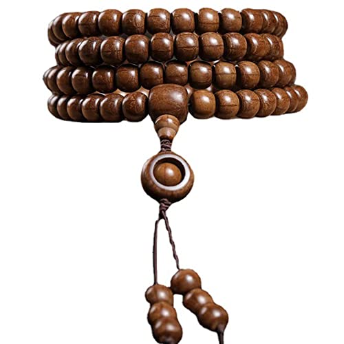 VDLLQYN, 108 Abelia-Holz-Buddha-Perlen-Rosenkranz, 8 mm, Holzperlen-Halskette, mehrschichtiges Armband for Männer und Frauen, die Gebete singen ，Bodhi Armbänder von VDLLQYN