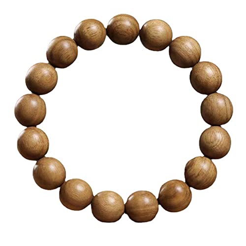 VDLLQYN, 12 mm milchduftendes Holzperlen-Armband, buddhistisches Gebets-Rosenkranz-Einzelkreis-Armband, Unisex for Meditationsgesang ，Bodhi Armbänder von VDLLQYN