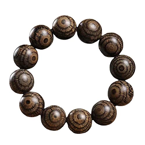 VDLLQYN, 20 mm großes Adlerauge-Holzperlen-Armband mit Einer Schlaufe, einfacher hölzerner Rosenkranz for Gebet, Meditation, Mala ，Bodhi Armbänder von VDLLQYN