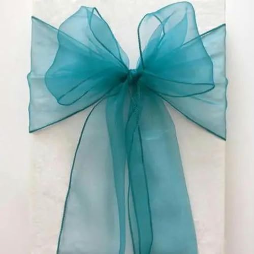 VDLLQYN, 25 Teile/los Neue Hochzeit Organza Stuhl Schärpe Bogen Stuhl Abdeckung Bankett Hochzeit Party Dekoration Organza Schärpen,Stuhl Riemen(Army Green) von VDLLQYN