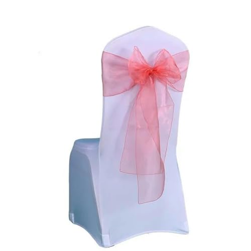 VDLLQYN, 25 Teile/los Neue Hochzeit Organza Stuhl Schärpe Bogen Stuhl Abdeckung Bankett Hochzeit Party Dekoration Organza Schärpen,Stuhl Riemen(Croal) von VDLLQYN