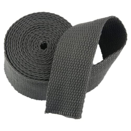 VDLLQYN, Baumwollgurtband, Polstergurtband, strapazierfähige Baumwollgurtbänder for Taschen,Bänder zum Nähen(Dark Grey,25MM) von VDLLQYN