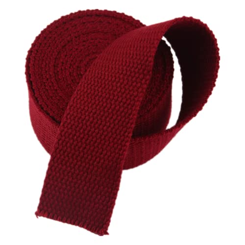 VDLLQYN, Baumwollgurtband, Polstergurtband, strapazierfähige Baumwollgurtbänder for Taschen,Bänder zum Nähen(Dark Red,50MM) von VDLLQYN