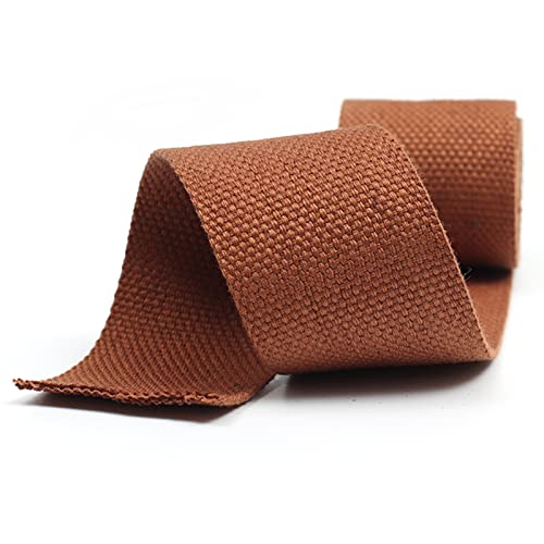 VDLLQYN, Gurtband, breite Baumwoll-Polstergurte for die Taschenherstellung,Bänder zum Nähen(Brown,38MM x 10Yards) von VDLLQYN