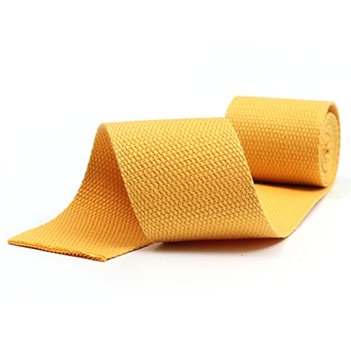 VDLLQYN, Gurtband, breite Baumwoll-Polstergurte for die Taschenherstellung,Bänder zum Nähen(Yellow,25MM x 5Yards) von VDLLQYN