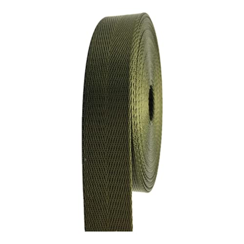 VDLLQYN, Nylon-Gurtband for Taschen, Rucksackgurt mit Fischgrätenmuster,Bänder zum Nähen(Army Green,25MM) von VDLLQYN