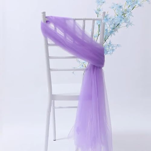 VDLLQYN, Organza-Stuhlschärpen, Blockschärpen, Stuhlschleifen, Hochzeitsfeier, Bankettveranstaltung, Stuhldekoration,Stuhl Riemen(Purple,10pcs) von VDLLQYN