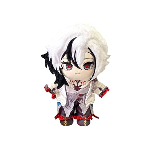 VEGAWIWI Anime Plüschpuppe, 20cm Niedliche Genshin Impact Soft Dress up Puppe mit Kleidung, Sammelbare Kawaii Plüschpuppe für Genshin Fans (Arlecchino) von VEGAWIWI