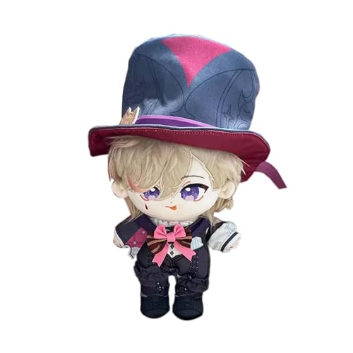 VEGAWIWI Anime Plüschpuppe, 20cm Niedliche Genshin Impact Soft Dress up Puppe mit Kleidung, Sammelbare Kawaii Plüschpuppe für Genshin Fans (Lyney) von VEGAWIWI