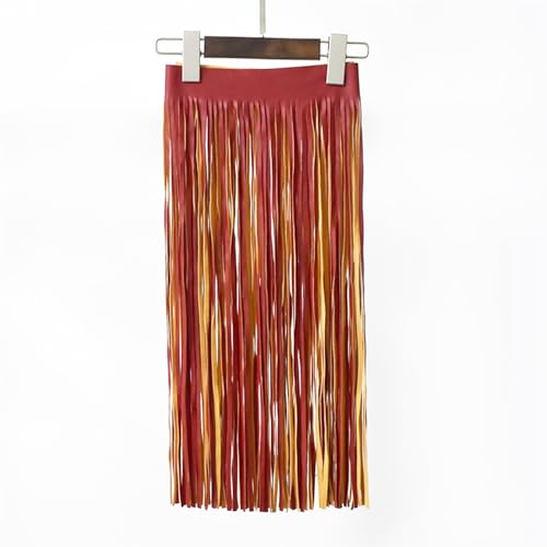 VEKRUTIKE Quasten Anhänger 1 Pc 66 * 50/70 cm Lange Leder Quaste Trim Fringe Spitze Band for Handtasche Gepäck Tuch Manuelle Material DIY Nähen Dekoration(Red,64X55cm) von VEKRUTIKE