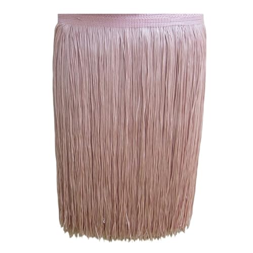 VEKRUTIKE Quasten Anhänger 30 cm Langer Polyester-Quasten-Spitzenfransenbesatz for Nähen von lateinamerikanischem Kleid, Bekleidungszubehör, Band(Bean pink,10yards) von VEKRUTIKE