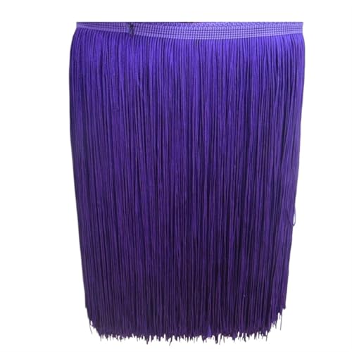 VEKRUTIKE Quasten Anhänger 30 cm Langer Polyester-Quasten-Spitzenfransenbesatz for Nähen von lateinamerikanischem Kleid, Bekleidungszubehör, Band(Purple,10yards) von VEKRUTIKE