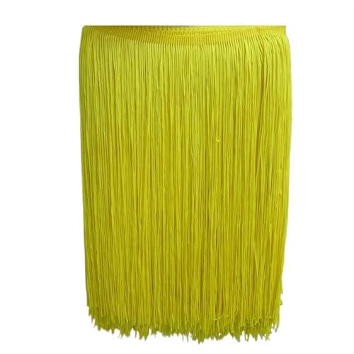 VEKRUTIKE Quasten Anhänger 30 cm Langer Polyester-Quasten-Spitzenfransenbesatz for Nähen von lateinamerikanischem Kleid, Bekleidungszubehör, Band(Yellow,5yards) von VEKRUTIKE