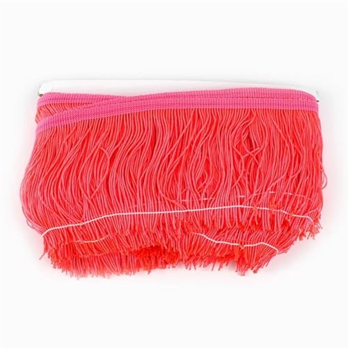 VEKRUTIKE Quasten Anhänger 5/10M 20cm Quaste Fringe Trim Spitze Band Lange Fransen for Nähen Vorhang Latin Kleid Trimmen Quasten DIY Zubehör(Color-19,20cm-5Meters) von VEKRUTIKE