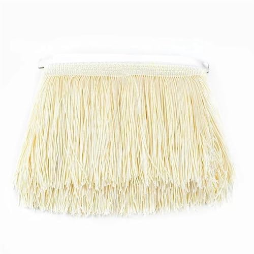 VEKRUTIKE Quasten Anhänger 5/10M 20cm Quaste Fringe Trim Spitze Band Lange Fransen for Nähen Vorhang Latin Kleid Trimmen Quasten DIY Zubehör(Color-24,20cm-5Meters) von VEKRUTIKE