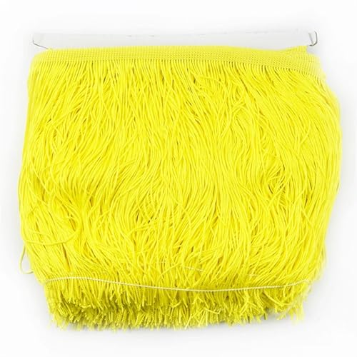 VEKRUTIKE Quasten Anhänger 5/10M 20cm Quaste Fringe Trim Spitze Band Lange Fransen for Nähen Vorhang Latin Kleid Trimmen Quasten DIY Zubehör(Color-25,20cm-10Meters) von VEKRUTIKE