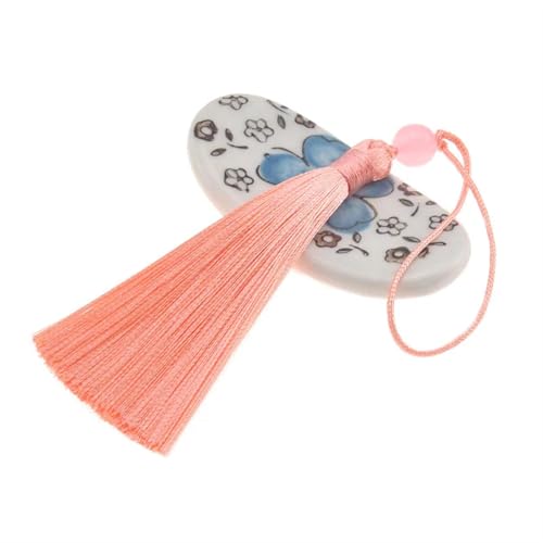 VEKRUTIKE Quasten Anhänger 5Pcs 7cm Mit Perlen Quaste Nähen Vorhänge Zubehör DIY Schlüsselbund Handy Straps Anhänger Fransen for Handwerk Schmuck Machen(Aqua pink,70mm 10PCS) von VEKRUTIKE