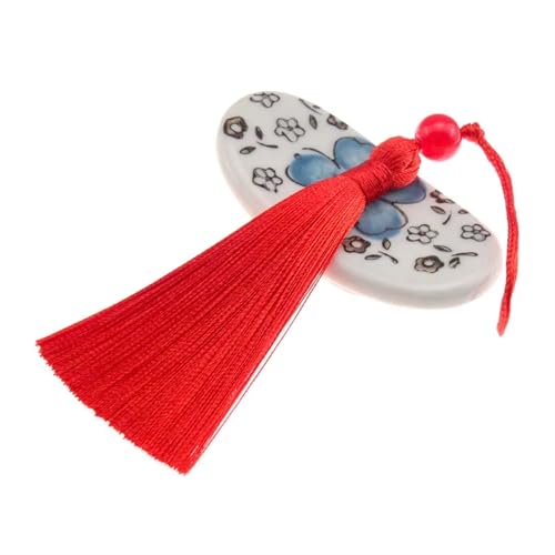 VEKRUTIKE Quasten Anhänger 5Pcs 7cm Mit Perlen Quaste Nähen Vorhänge Zubehör DIY Schlüsselbund Handy Straps Anhänger Fransen for Handwerk Schmuck Machen(Red,70mm 15PCS) von VEKRUTIKE