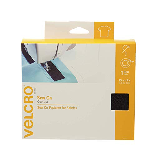 VELCRO Brand Gewebtes Stern-Variationsmuster, 4,5 m x 5,1 cm, Schwarz von VELCRO Brand