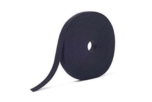 VELCRO Brand ONE_WRAP Klebeband, 0,95 cm x 22,7 m, doppelseitig, selbstklebend, 189754, Schwarz von VELCRO Brand