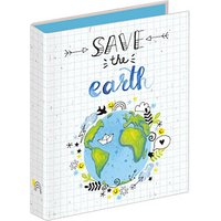 VELOFLEX Save the earth Ringbuch 2-Ringe Motiv 3,0 cm DIN A5 hoch von VELOFLEX