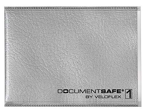 VELOFLEX 3271800 - Document Safe Kartenhülle, Kreditkartenhülle, RFID/NFC-Schutz, RFID-Blocker, 90 x 63 mm, grau, 1 Stück von VELOFLEX