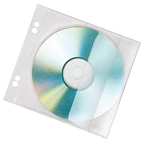 VELOFLEX 4366000 - CD/DVD Hüllen zum Abheften für 1 CD, CD Aufbewahrung CD Schutzhüllen CD Boxen, 10er Packung von VELOFLEX