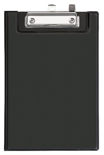 VELOFLEX 4805180 - Clipboard mit Durchschreibschutz, DIN A5, mit Deckel, PVC, Klemmbrett, Schreibplatte, schwarz von VELOFLEX