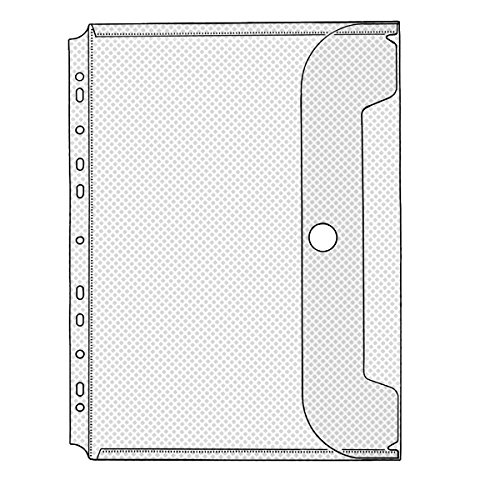 VELOFLEX 5342100 - Dokumentenhülle Crystal, 1 Stück, DIN A4, Dokumententasche mit Klettverschluss, PP, transparent von VELOFLEX