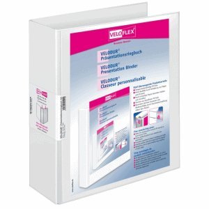 Veloflex Präsentationsringbücher Ringbuch Polypropylen (PP) weiß – Ringbuch Polypropylen (PP), weiß, A4, 5 cm, 7 cm, 295 mm von VELOFLEX