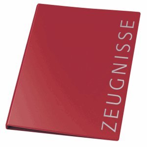 Zeugnismappe A4 Ringbuch, PVC, 4-Rg 16mm weinrot von VELOFLEX