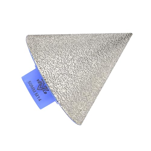 Diamant Fasenfräser 50mm Diamant-Fasenbohrer mit M14 Gewinde zum Anfasen Vergrößern Trimmen Schleifen von Löchern von Keramik Porzellan Fliesen Marmor Granit VENJELD von VENJELD