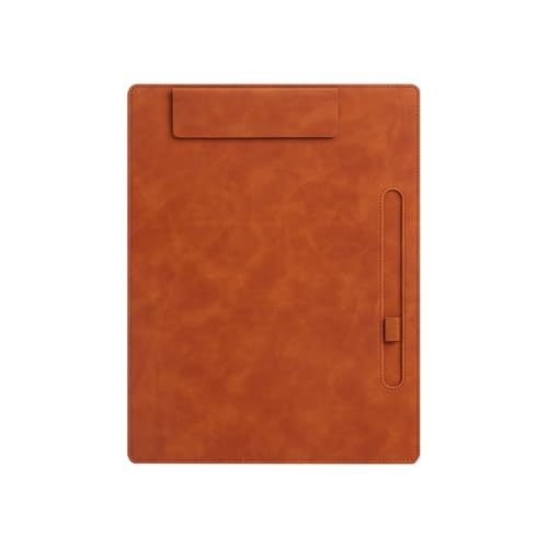 Vensool A4 Leder Klemmbrett Ordner, Binder Klemmbrett A4 Klemmdatei, Lederportfolio für Männer und Frauen, Business Portfolio Binder, mit 1 Stifthalter & Dokumentenhülle, Notizblock Klemmbrett (Braun) von VENSOOL